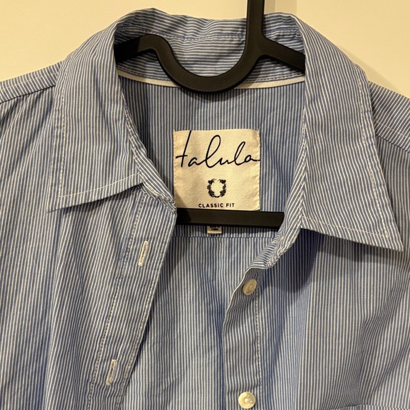 Talula Blue Button-Up Striped Shirt - Picture 4 of 5